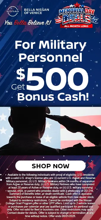 For Military Personnel Get $500 Bonus Cash